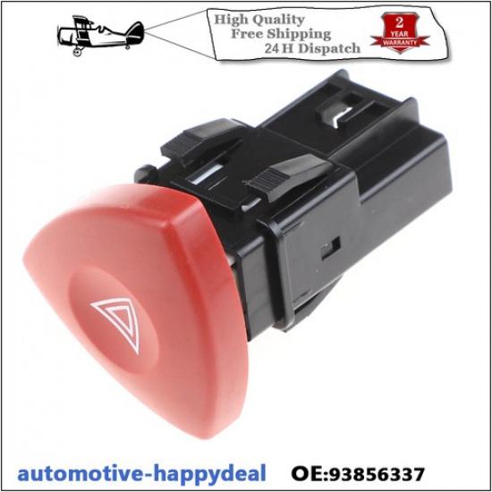 For VAUXHALL LAGUNA VIVARO TRAFIC RENAULT HAZARD WARNING LIGHT SWITCH 93856337