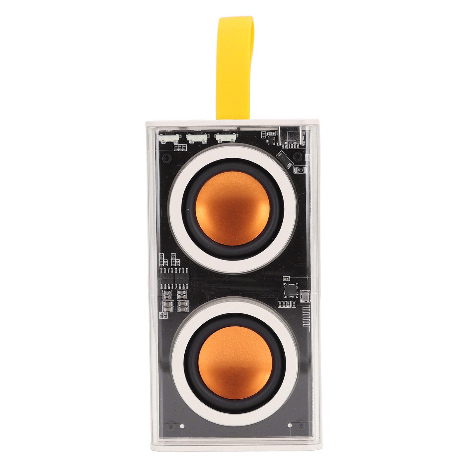 

Беспроводной динамик Bluetooth5.0 Портативный мини-прозрачный светодиодный динамик для офиса и ванной комнаты бежевый