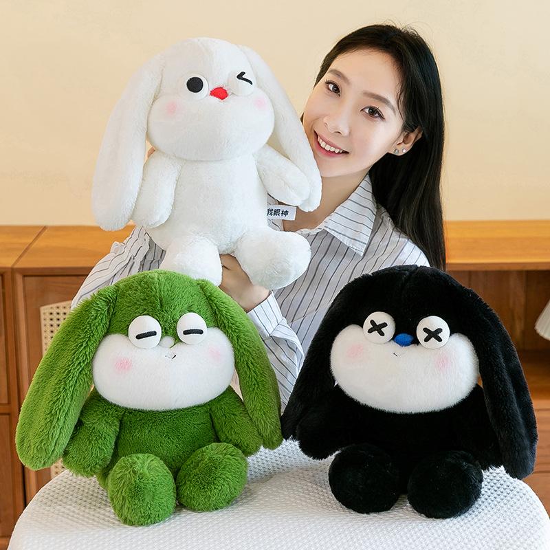 Cute Long-eared Rabbit Plush Backpack Big-eyed Doll Doll Creative Toy Bag Girl Gift