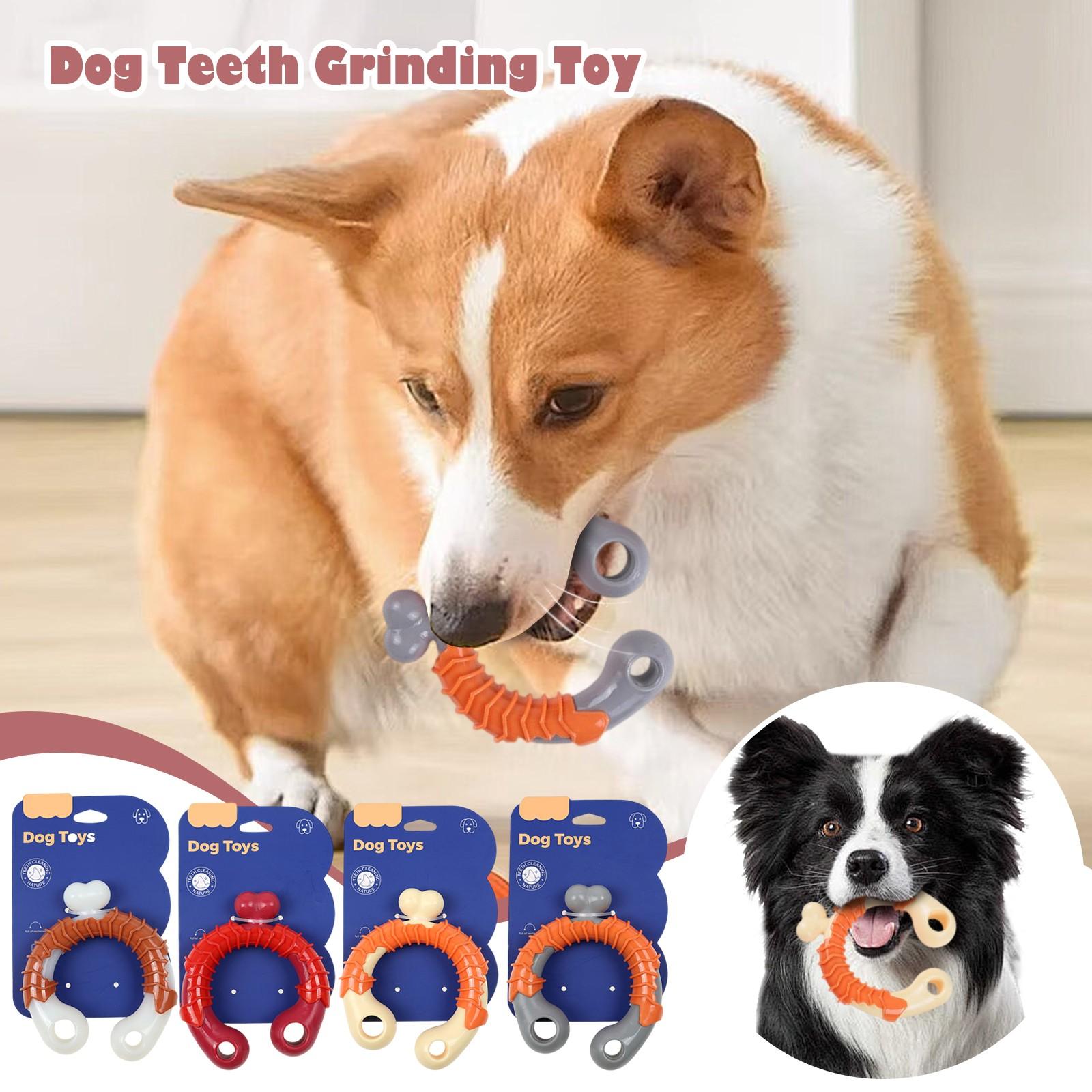 

Boredom-relieving Chewing Toy Pet Dog Ring Teether One Size шафрановий