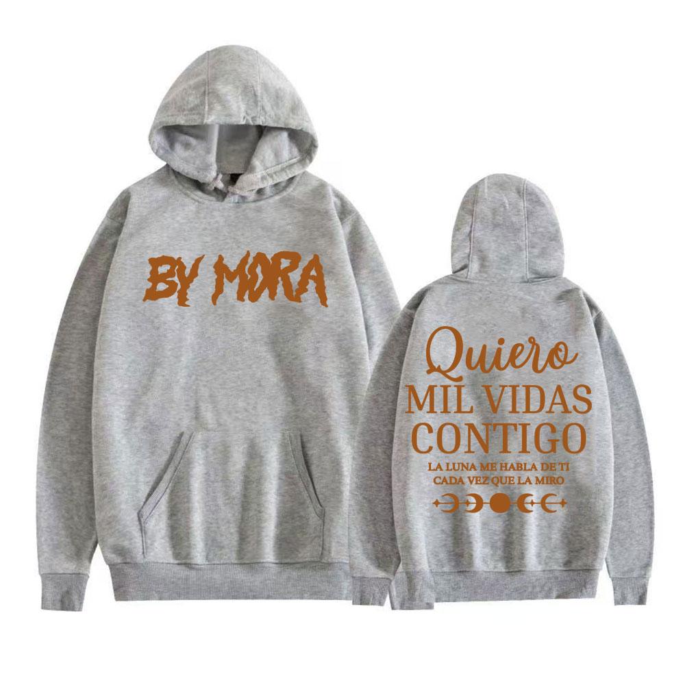 Rapper Mora Quierc Mil Vidas Contigo Hoodies Harajuku Clothes Autumn Winter Pullovers Men Women High Quality Cotton Sweatshirts