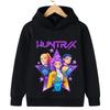 2025 KPop Demon Hunter Cartoon Girls Boy Hooded Sweatshirt Warm Children's Korean Wave Fashion Casual Tops Casual Girls Clothing