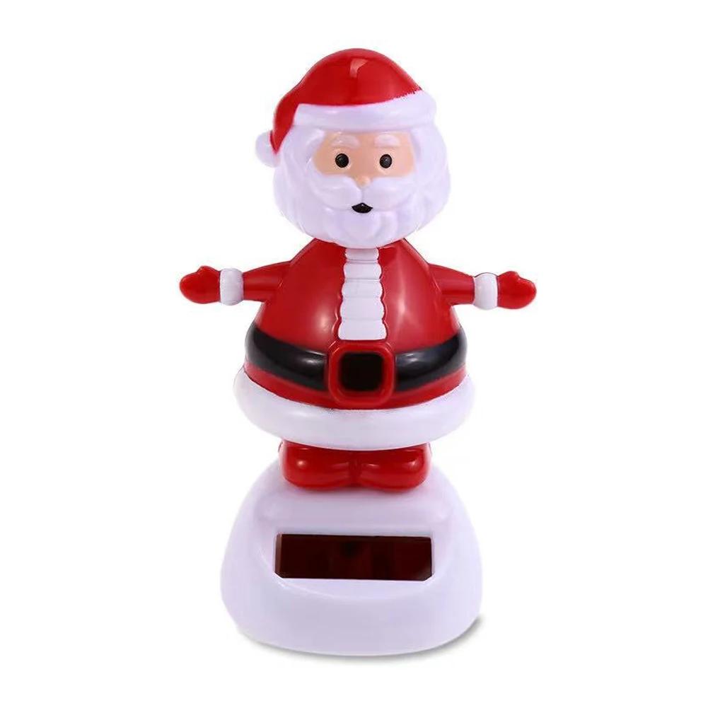 Car Ornament Creative Solar Swing Doll Shaking Santa Claus Gift Cartoon Christmas Gifts Car Decoration for Children