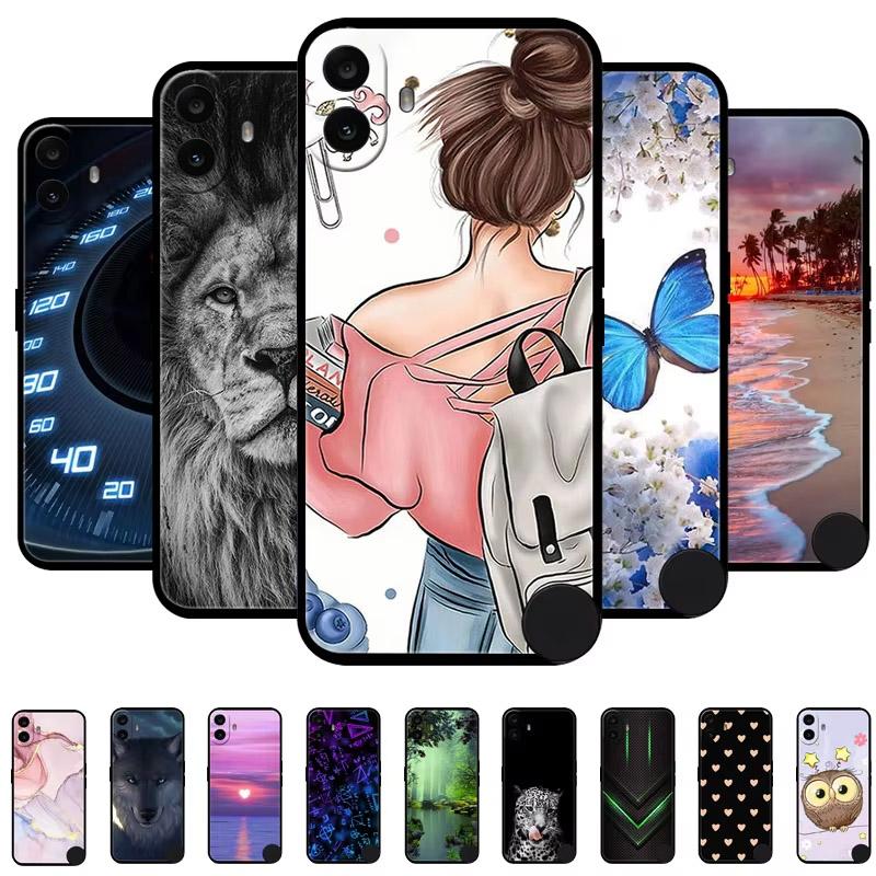 For Nothing CMF Phone 1 Case Soft Silicone Anti-fall Shockproof Black Bumper Coque Protective Cover For Nothing CMF Phone1 Capa