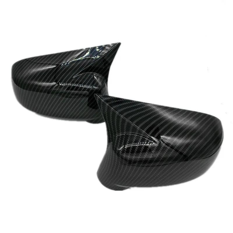 For Nissan Tiida Hatchback 2004-2010 ABS Car Rearview Side Mirror Cover Wing Cap Exterior Door Housing Trim Adhesive Sticker