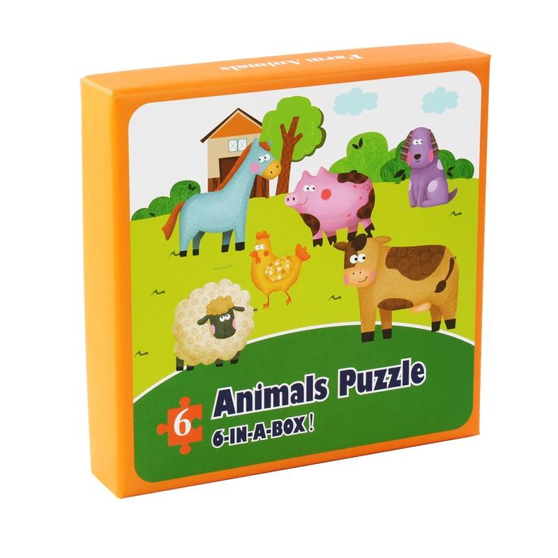 Wooden Puzzle Set Farm Forest Ocean Traffic Themes