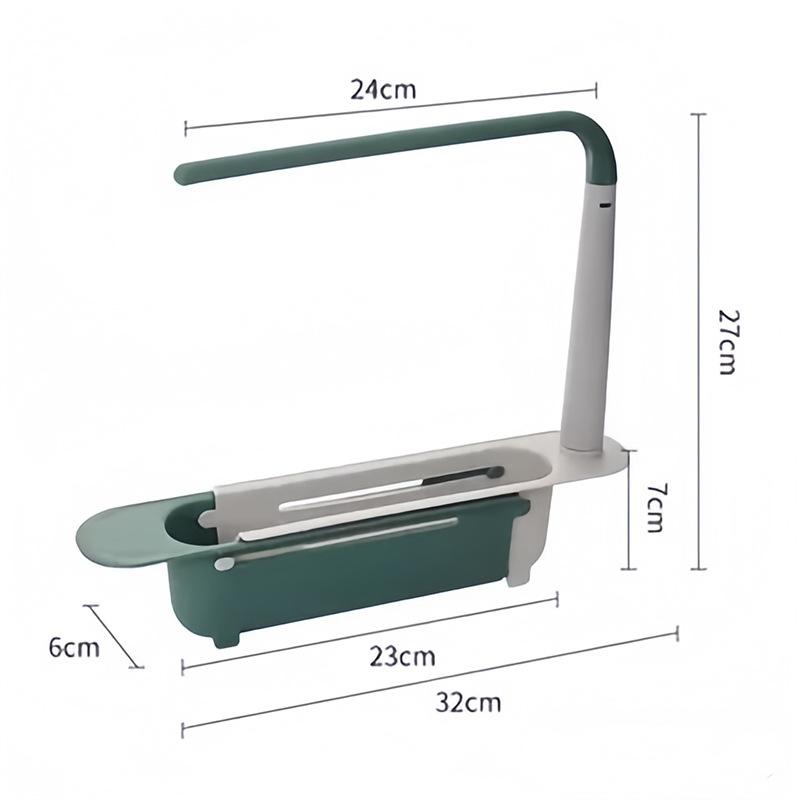 Kitchen Multifunctional Telescopic Drain Rack Household Plastic Hanger for Towel Bowl Brush Storage Holders Standard