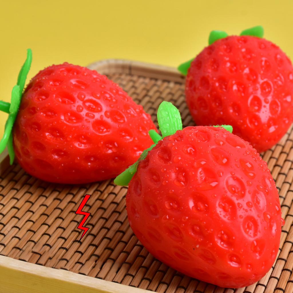 Strawberry Shaped Slow Rebound Stress Relief Toy TRP Material For Kids And Adults