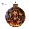 Sfere di Plastica Antirottura Ornamento Storia di Natale Luminoso, Mini Scena Festiva nella Sfera, Decorazioni Luminose Regalo Sfera Trasparente da Appendere all'Albero di Natale