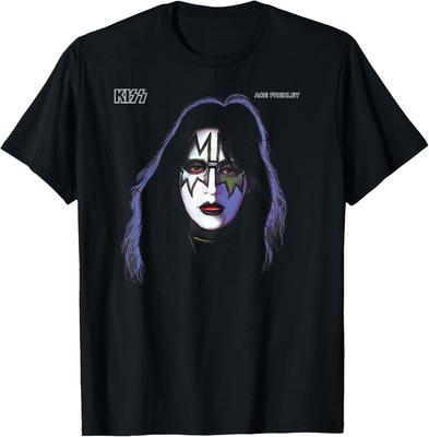 Ace Frehley Adults Black Cotton Classic Lightweight Crew Neck T-Shirt