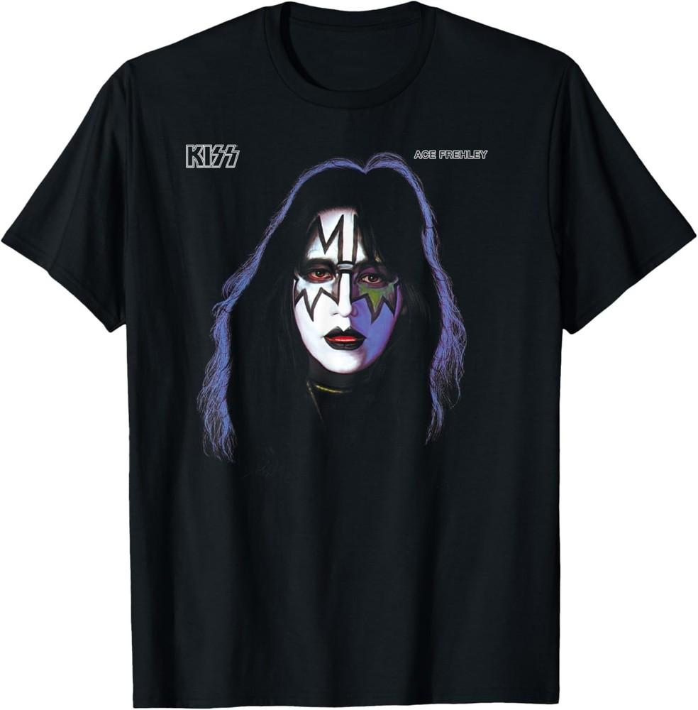 Ace Frehley Adults Black Cotton Classic Lightweight Crew Neck T-Shirt Unisex T-Shirt M