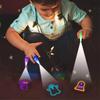 12 Piece Clear Patterns Halloween LED Finger Projector Light Projection Finger Lights  Party