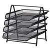 Layer Metal Mesh Desktop Drawable File Rack Office Document Holder
