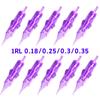 10 Stück (10 Stück) Tätowiernadel-Kartuschen - Einzel-/Dreifachstange 0,18/0,25/0,30/0,35 mm für PMU Microblading, SMP, Augenbrauen & Lippen Tattoo Maschine
