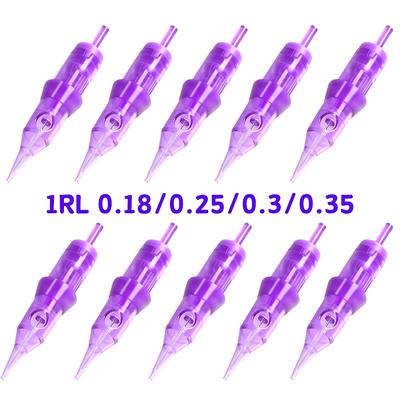 10 paket (10 parça) Dövme İğnesi Kartuşları - Tekli/Üçlü Çubuk 0.18/0.25/0.30/0.35mm PMU Mikroblading, SMP, Kaş ve Dudak Dövme Makinesi için