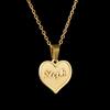 Atoztide Personalized Custom Name Necklaces for Women 2 Sides Welding Heart Pendant Cuban Chain Stainless Steel Jewelry Gift