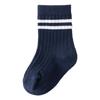 Baby Boys Crew Socks Autumn Children Boys Striped Thick Cotton Short Sock White Elementary Student Socks Infant Boys Ribbed Sock