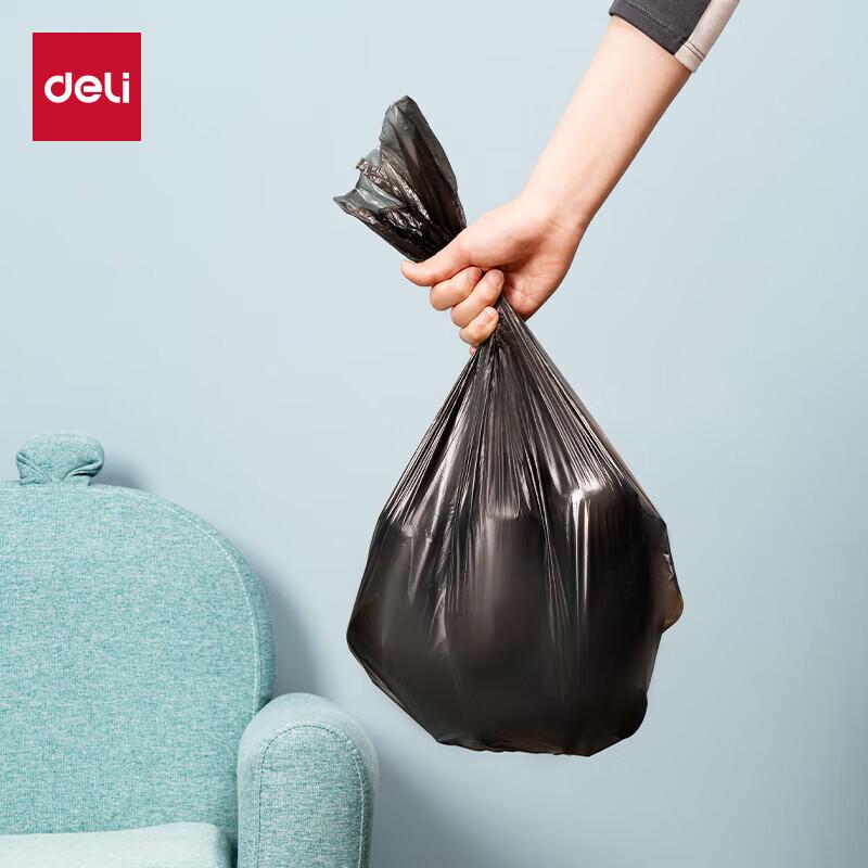 Deli Dexin 50x55cm Extra Thick Black Garbage Bags