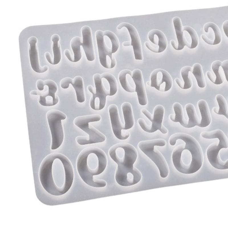 Resin Letter Molds Silicone Number Alphabets Mold DIY Epoxy Resin Casting Mould Keychain Pendant Ornament Jewelry Making