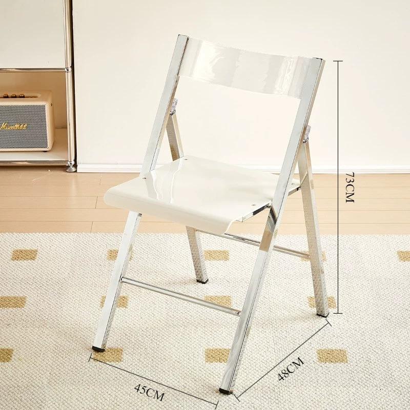 Folding Dining Chair Portable Comfortable Aesthetic Modern Dining Chairs Relaxing Backrest Chair Home Living Room Furnitures