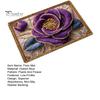Door Clearance Rug Floor Mat Non-Slip Rubber Backing Absorbent Quick-Drying Bath Retro Low Profile Style 3D Flower Pattern Kitchen Shower Laundry Non