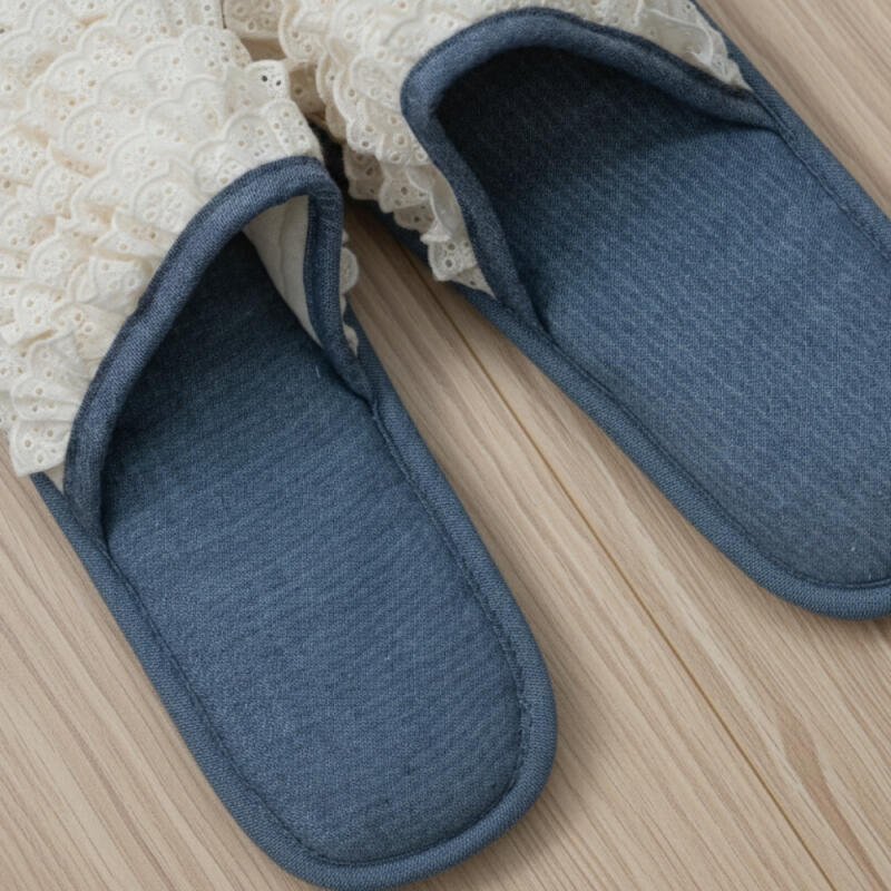 Milky Cotton Lace Slippers (3 colors) Stripe
