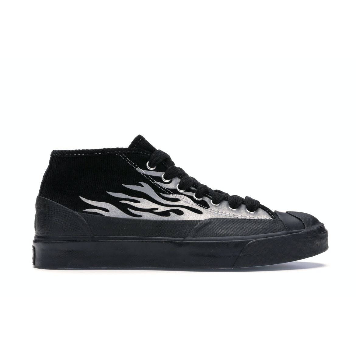 

Кроссовки унисекс Converse ASAP Nast x Jack Purcell Mid Silver Flames Черные 167379C