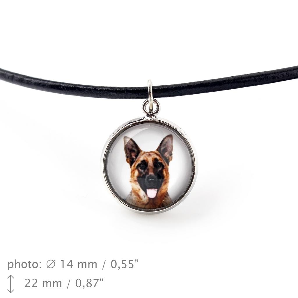 German Shepherd Dog, Alsatian Wolf Dog - Necklace Pendant with Your Photo, Handmade, Handcrafted Jewelry by Art-Dog Brand