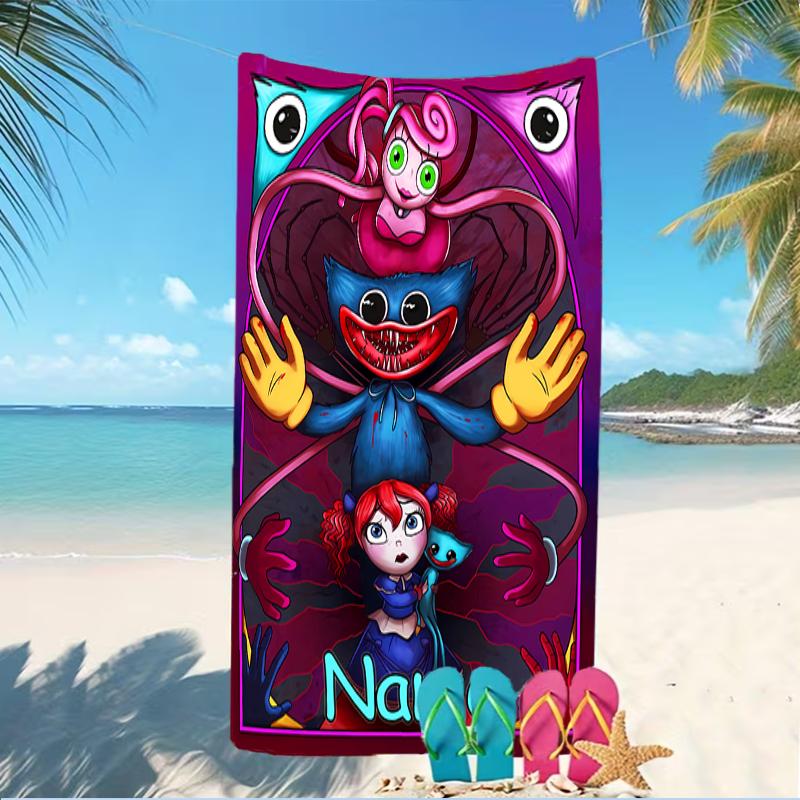 Customizable personalized beach towels Poppy Playtime themed designs.Suitable for the beach, yoga, sports;ideal as beach accessories