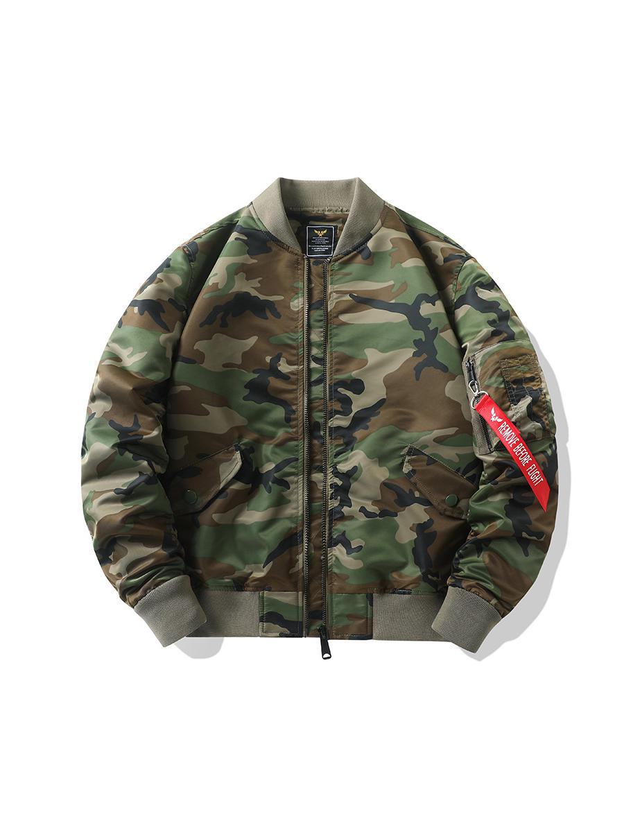 

2024 Чоловіча повсякденна куртка-бомбер камуфляжного забарвлення - Зручна та універсальна мода весна/осінь 6XL