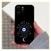Custodia per Telefono Occhio Malvagio Blu Fortunato Per Apple iPhone 15,14,13,12,11,Pro,X,XS,Max,XR,Plus,Mini Cover Nera Morbida