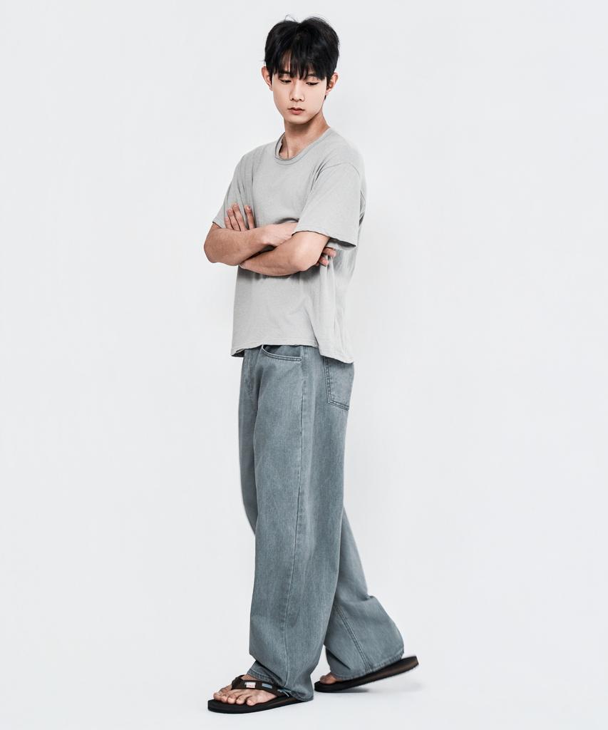 WAAR M292 Cation Wide Pants_Sage Grey