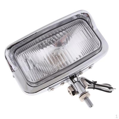 12V 55W Motorcycle Chrome Headlight Assembly 6.5"