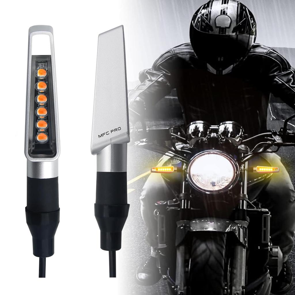 KOPPANG Motorcycle Flowing Turn Signal 6 LED Motorcycle E-Bike Vehicle