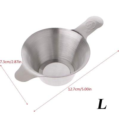 Kitchen Kungfu Leaf Funnel Filter Stainless Steel Tea Strainer Fine Mesh