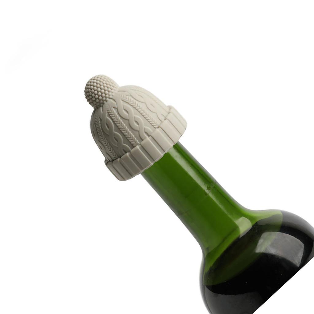Knit Beanie Shaped Wine Bottle Stopper Silicone Wine Saver Sealer Preserver Reusable for Beer