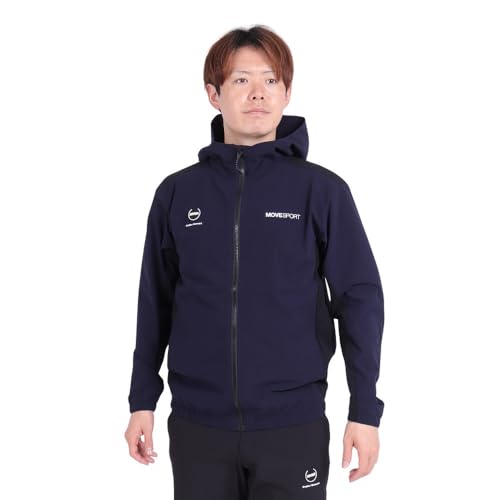 

Move Sports Men s AIRY TRANSFER TOUGH Light Rip Hoodie with Hood Logo, Full-Zip Hoodie with Front Opening, 4-Way Stretch, Water-Repellent, Shape-Retai