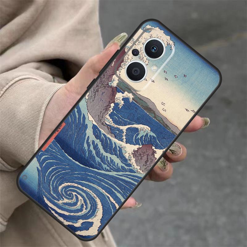 Japanese Style Art Japan Case For OPPO Reno 14F 13F 12F 11F 10 12 13 14 Pro 7 8 Lite OPPO Find X5 X6 X8 X9 Pro Cover