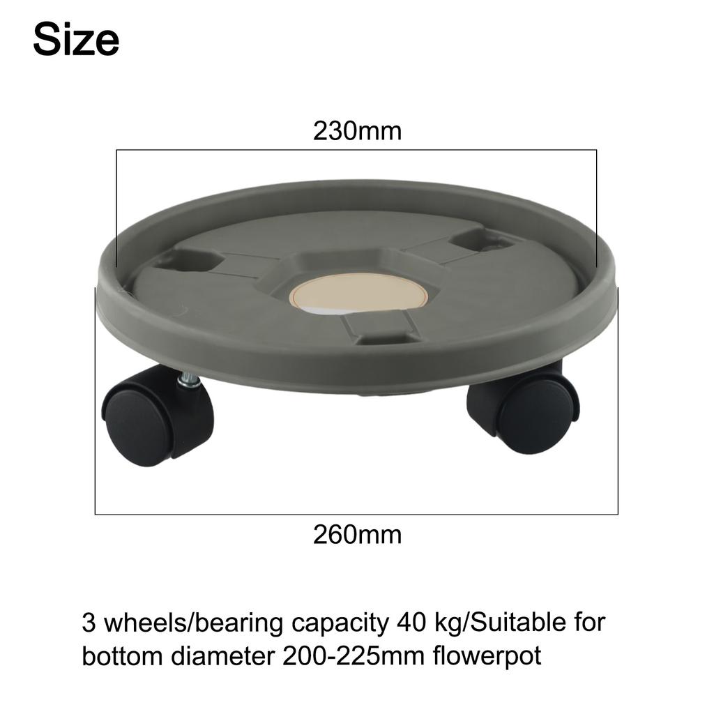 Flower Pot Base Mm Plant Pot Movers Wheels Plant Support Roller Floor Protection Saucers Fitment Maneuverability Resin