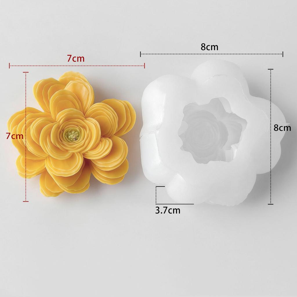 Candy Baking Mould Flexible 3d Flower Silicone Mold Daisy Flower Mold 3d Aromatherapy Candle Mold For Scented Candles Resin Art