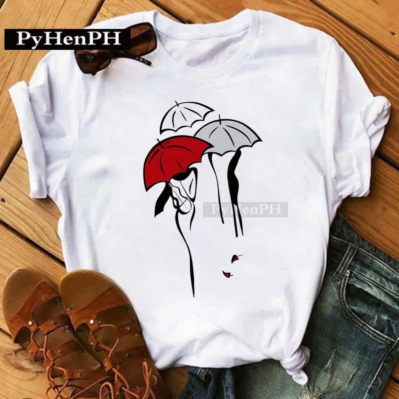 Women's Fashion Western Ballet Dancer Short Sleeve T-shirt Casual Elegant Summer Top Polyester Fabric Girl's Personality Sister