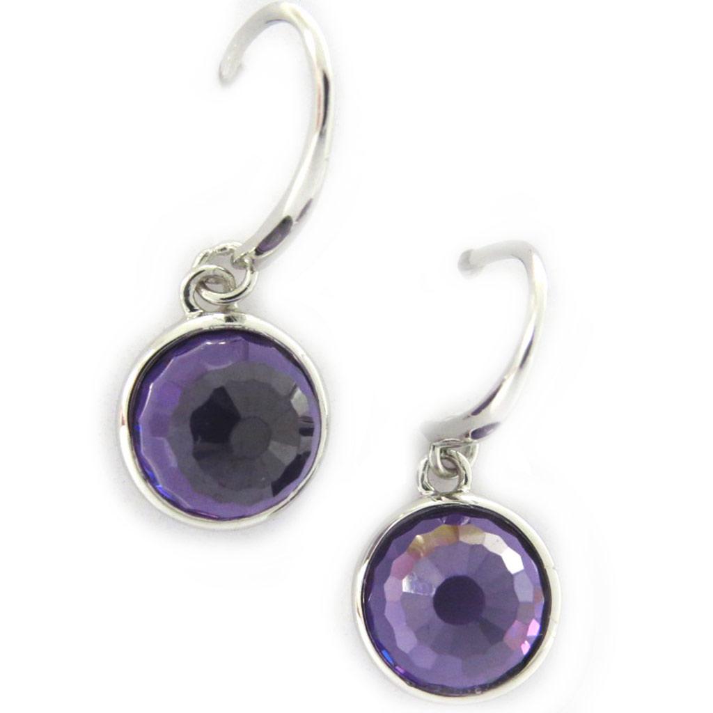 Les Trésors De Lily [G9031] - Amethyst 'Linda' Silver Earrings