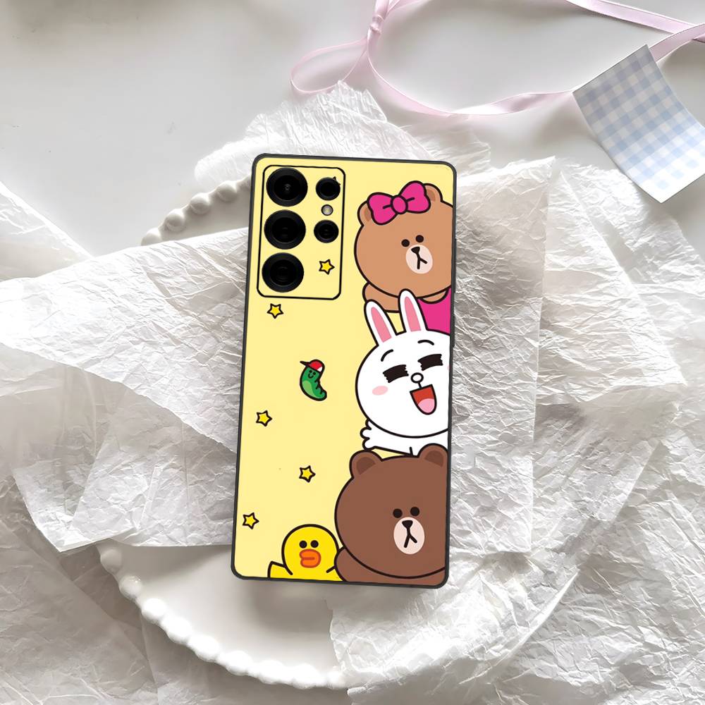 Cartoon Cute C-Cony B-Brown Phone Case For Samsung S 24 Fe 25 Ultra Plus 20 Lite 21 30 22 23 24 22 Ultra 5G Fundas