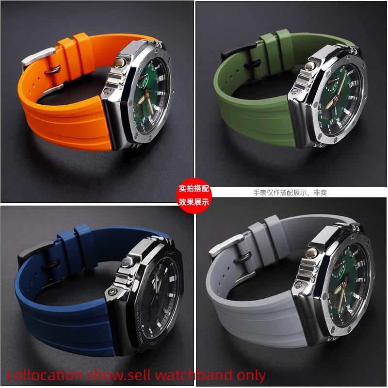 For Casio G-SHOCK GA-2100 GA-2110 Soft Rubber Watchband GM-5600 GA2100 GM2110 Quick Release Silicone Watch Strap Men's Bracelet
