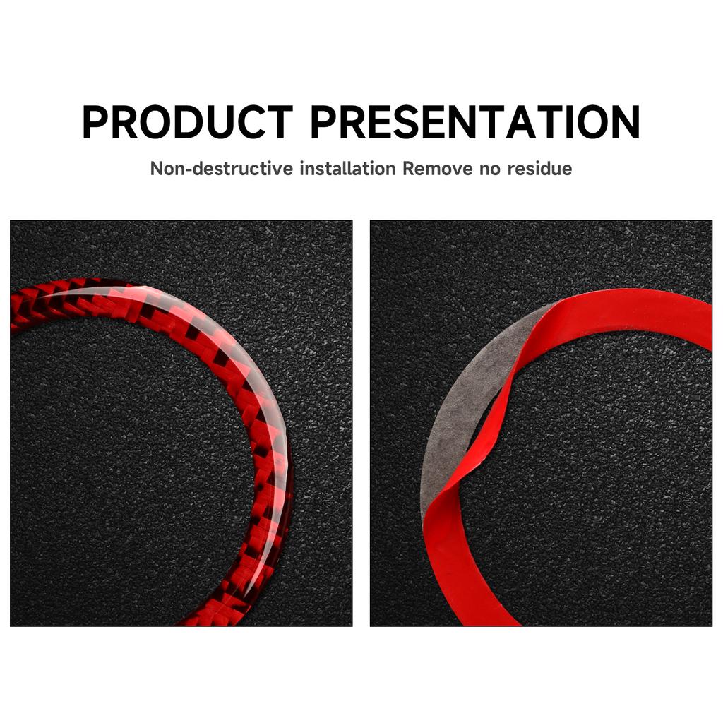 Für Dodge Challenger 2015 2016 2017 2018 Zubehör Auto Motor Start Stop Taste Ring Carbon Fiber Trim