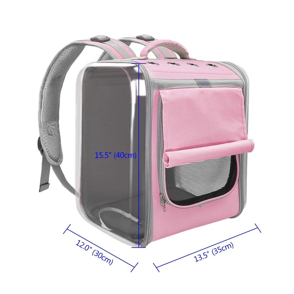 Portable Shoulder Cat Bag with Large Capacity Light Weight Breathable Transparent Cat Pet Bag Pet Supplies Carrying Pet Supplies