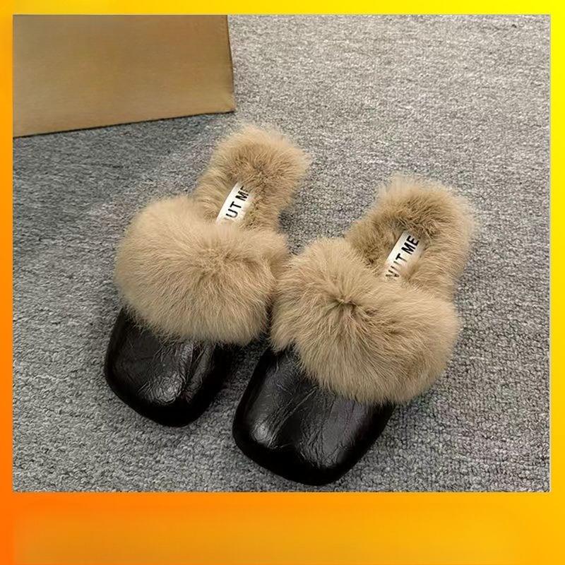 A New Style of Women's Shoes with A Half-heel Flat Top and A Single Heel