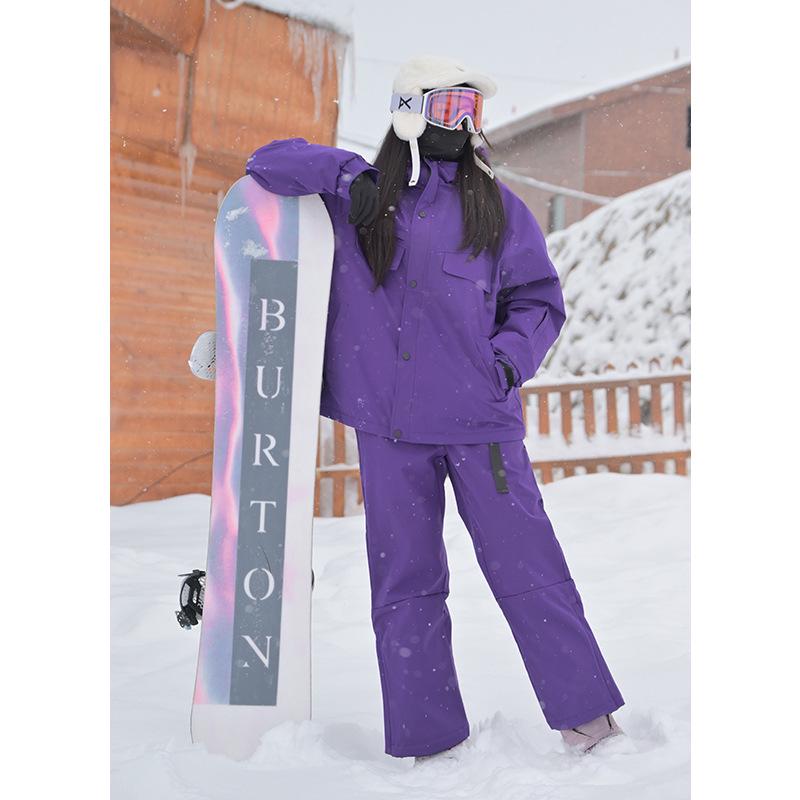 

Unisex Windproof Waterproof Insulated Ski Jacket with Hood 3XL