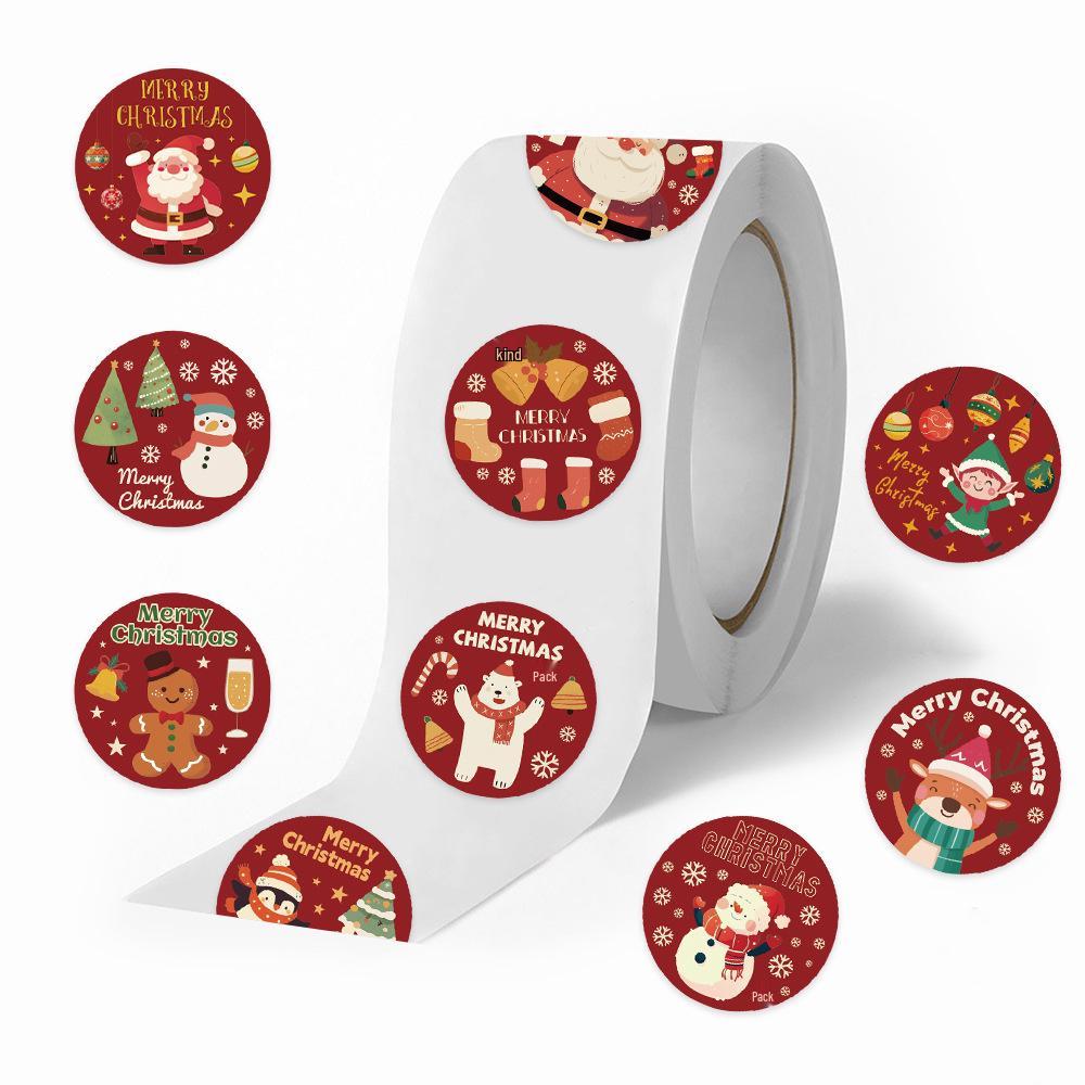500 Christmas Envelope Gift Sealing Sticker Roll –  Cross-border Design