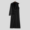 INCERUN Men Lapel One Sleeve Buttons Up Irregular Gothic Long Cardigan Vest
